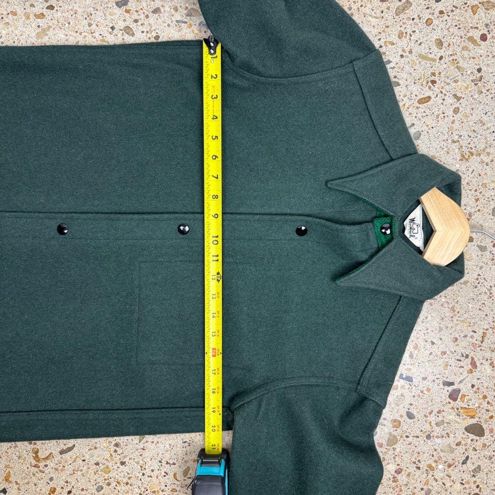 Vintage 70's Woolrich Green Work Jacket  - 100% Wool - Minimalist Workwear - Picture 9 of 10